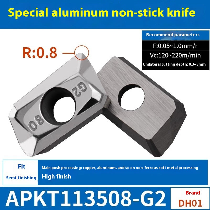 6008 CNC Milling Inserts APMT1135 Milling Blade 1604 Milling Head for Aluminum Alloy R0.8 Coated Rough Milling Machine Tool Pellets Shandong Denso Pricision Tools Co.,Ltd.